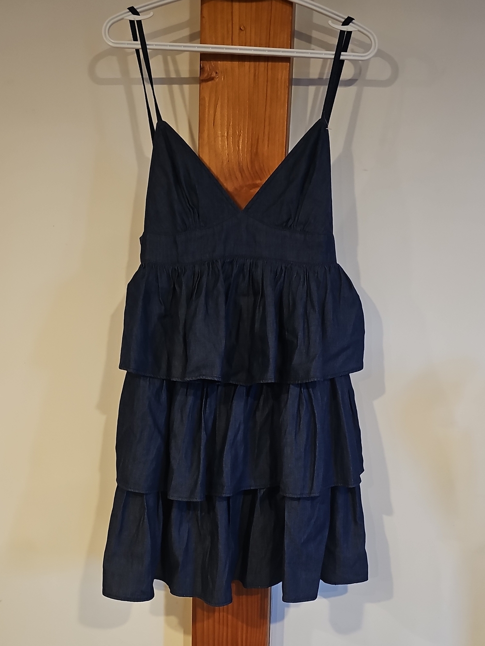 Dollhouse Navy Tiered Sundress with Spaghetti Straps